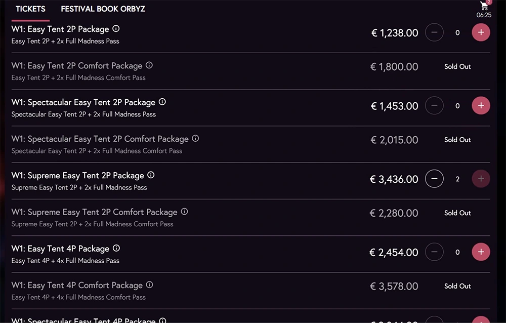 captura tienda online entradas tomorrowland