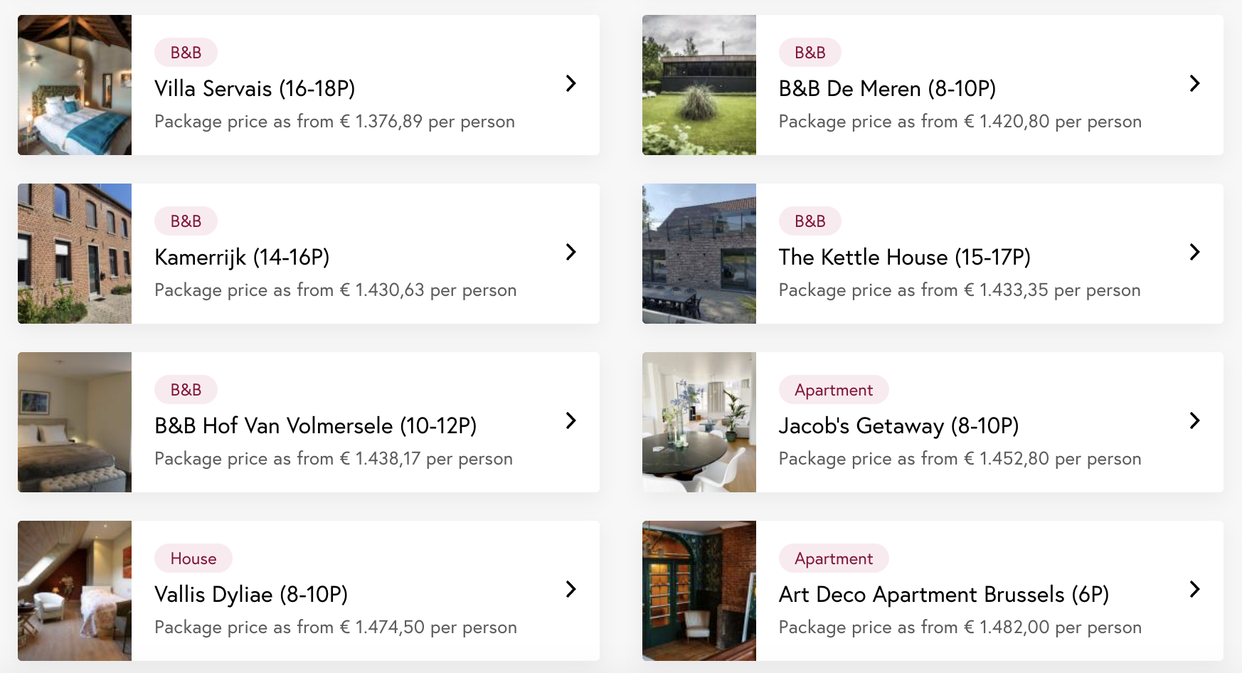 Apartamentos y casas para tomorrowland