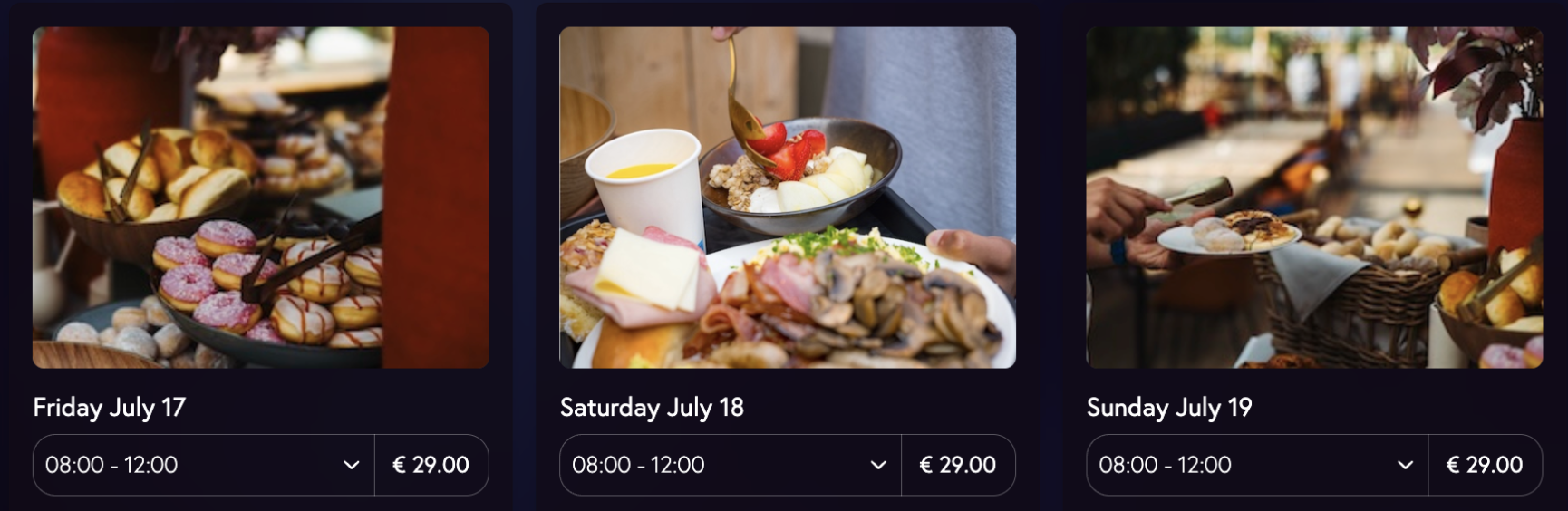 precio desayuno montagoe tomorrowland